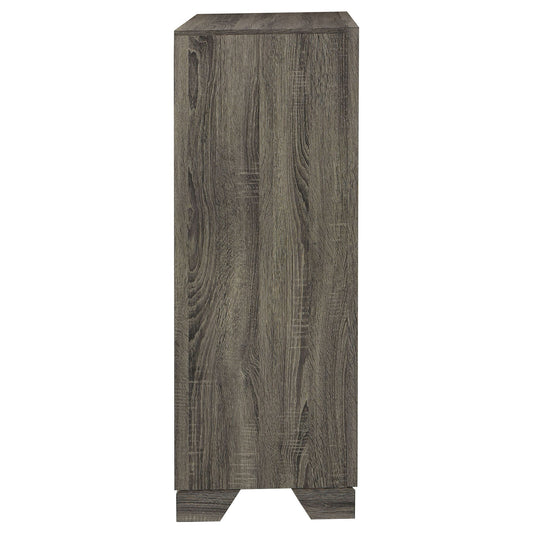 Funston - 4 Drawer Chest Of Drawers With Bar Handles - Brown Oak