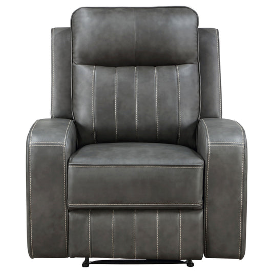 Forrest - Recliner Chair With Tufted Upholstery - Gray