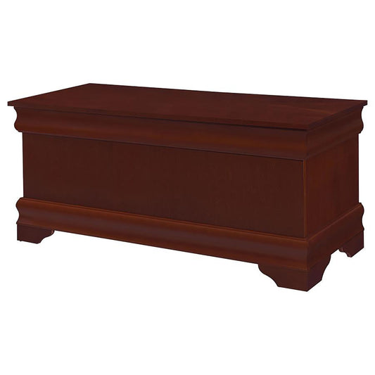 Chest With Curved Moldings And Bracket Feet - Brown