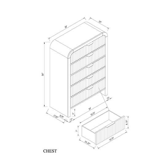Beverly - 5 Piece Bedroom Set With Fluted Detailing