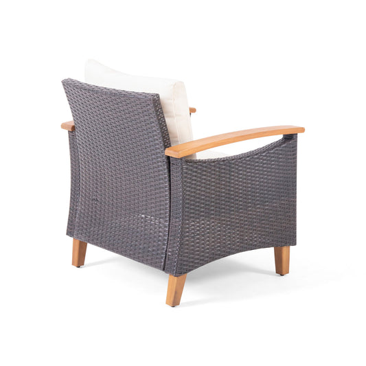 Isla - Transitional Chat Set With Water Resistant Cushions - Teak