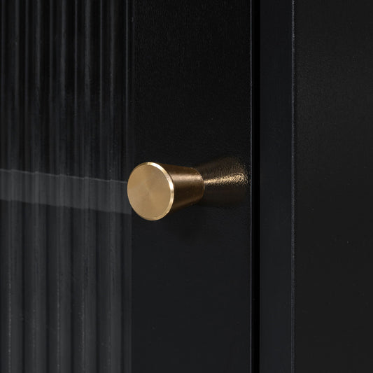 Modern Makeup Vanity Desk With Drawers Cabinet & Charging Port Engineered Wood Space Saving Design For Small Places - Black