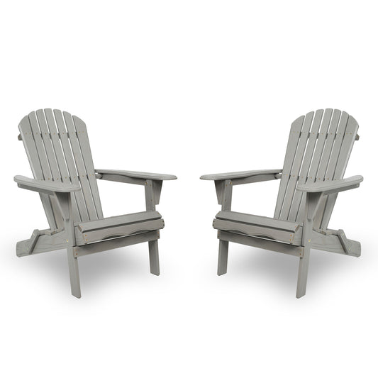 Lounge Patio Chair For Garden Outdoor Wooden Folding Adirondack Chair (Set of 2) Solid Cedar Wood Lounge Patio Chair For Garden
