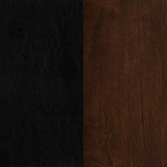 Upholstered Game Chair With Caster Wheels - Black