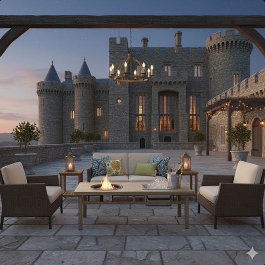 3 In 1 Outdoor Propane Fire Pit Table 50, 000 BTU With Ice Bucket - Beige