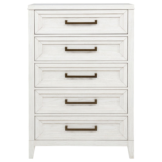 Inverness - 5 Drawer Bedroom Chest - White