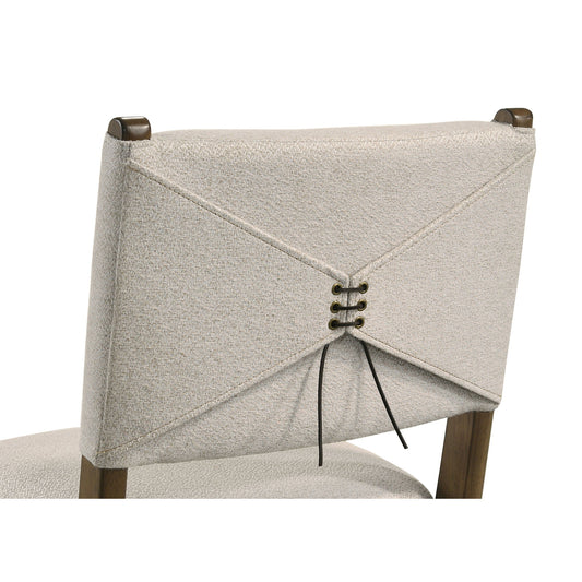 Crispin - 5 Piece Counter Height Dining Set With Upholstered Chairs - Brown