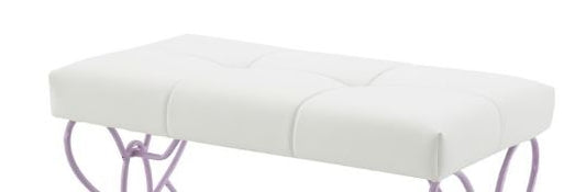 Priya II - Synthetic Leather Purple Bench - Purple / White