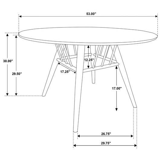 Shirley - Round Dining Table - Dark Walnut