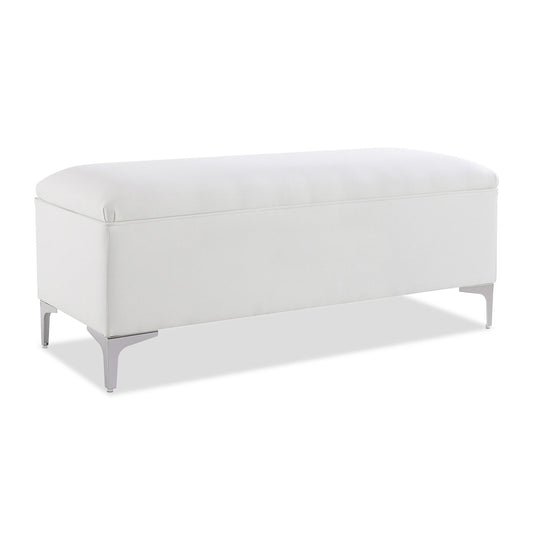 Madelyn - Modern Storage Bench - Bright White Dye