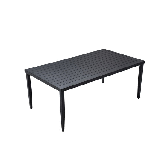 Outdoor Patio Dining Table With Tapered Feet & Umbrella Hole