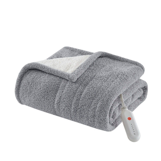 Amira - Dream Soft Heated Throw - Gray