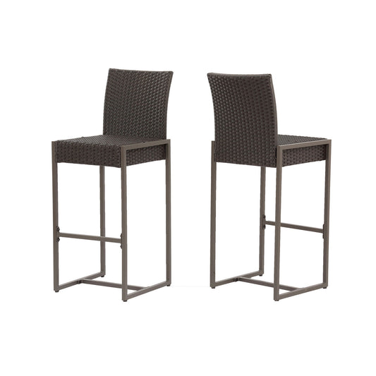 Outdoor Barstool With Hand Crafted Details (Set of 2)