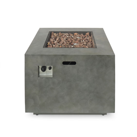 Outdoor Patio Gas Burning Fire Pit Table 50, 000 Btu, Square