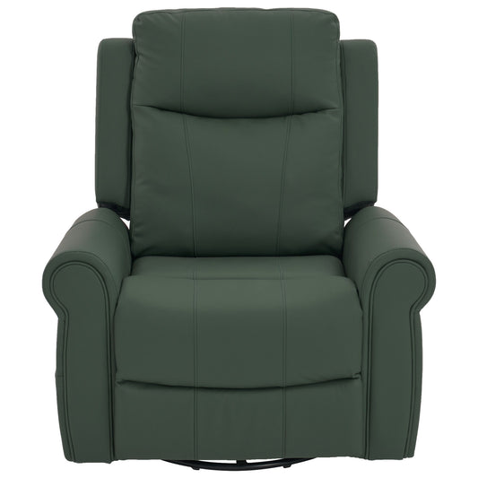 Manual Recliner Chair With 270 Degree Swivel, Massage & Heating, Dual Reclining Positions
