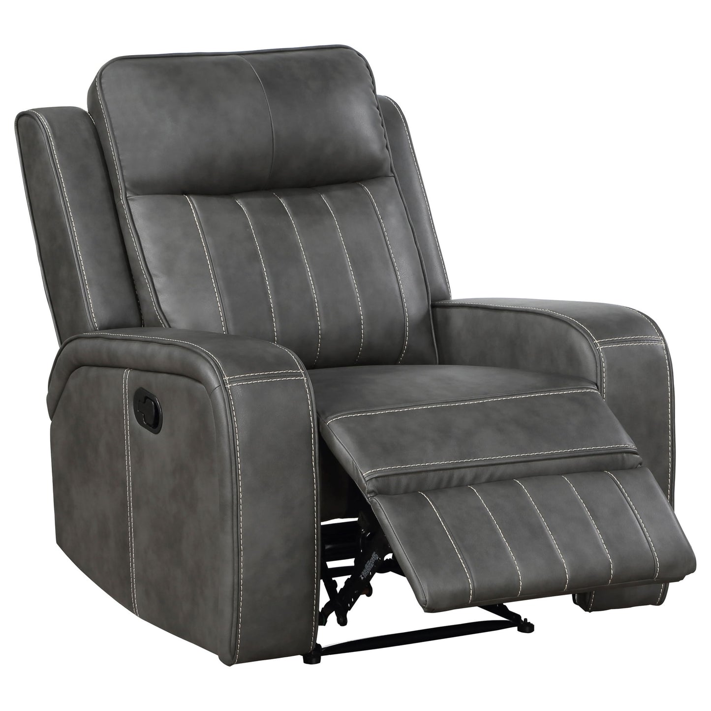 Forrest - Recliner Chair With Tufted Upholstery - Gray
