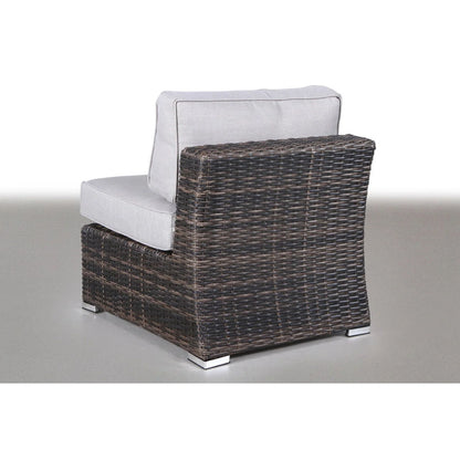 Contemporary Outdoor Rattan Wicker Sectional Seating Group With Cushions