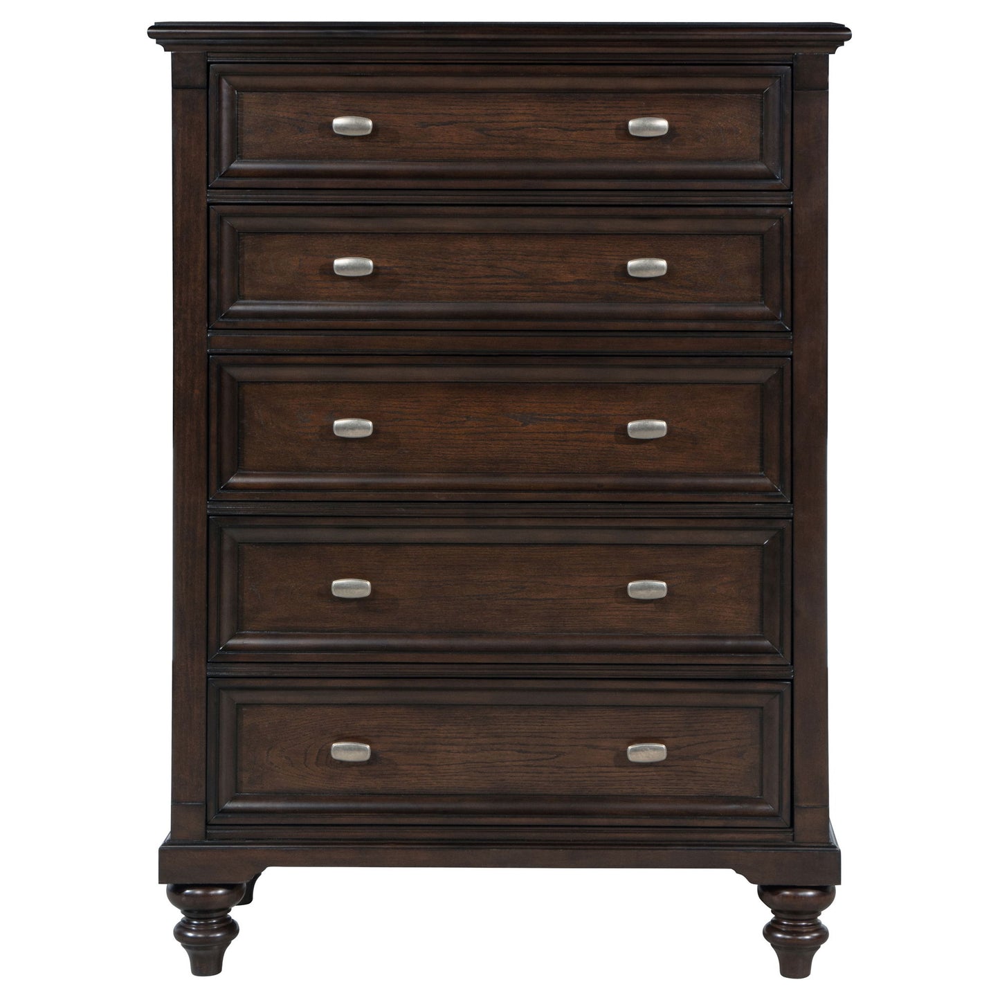 Berwick - 5 Drawer Chest With Felt Lined Top Drawers - Dark Oak