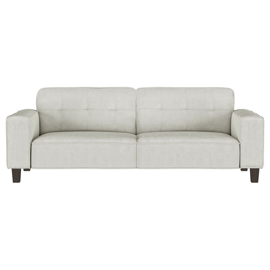 Xana - 2 Piece Upholstered Track Arm Sofa Set - Greige
