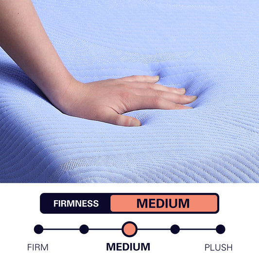 Refresh - 12" Queen Size Flex Head Memory Foam Hybrid Mattress And Adjustable Base Bundle - Blue