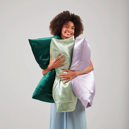 Satin - Standard Luxury Pillowcases (Set of 2) - Blue