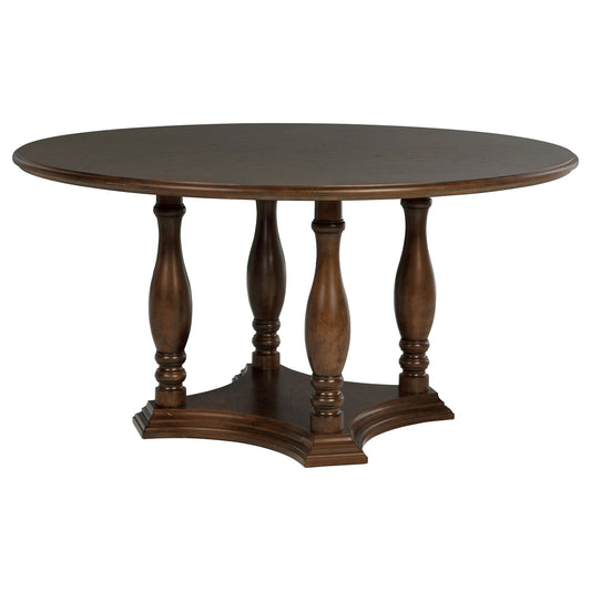 Claire - Round Pedestal Dining Table - Brown