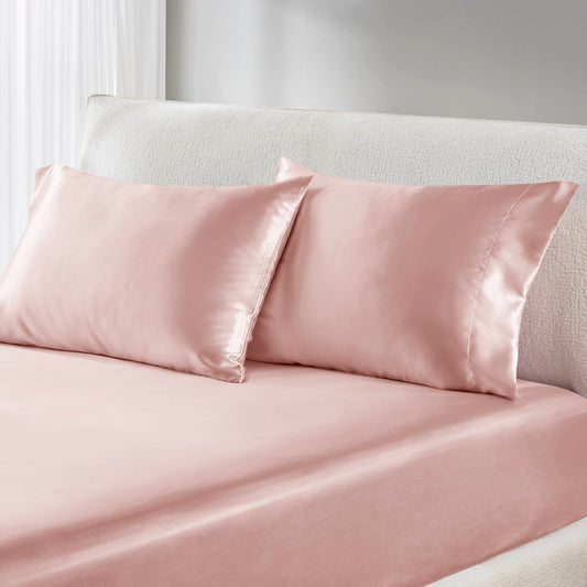 Satin - Luxury 2 Piece Pillowcases - Pink
