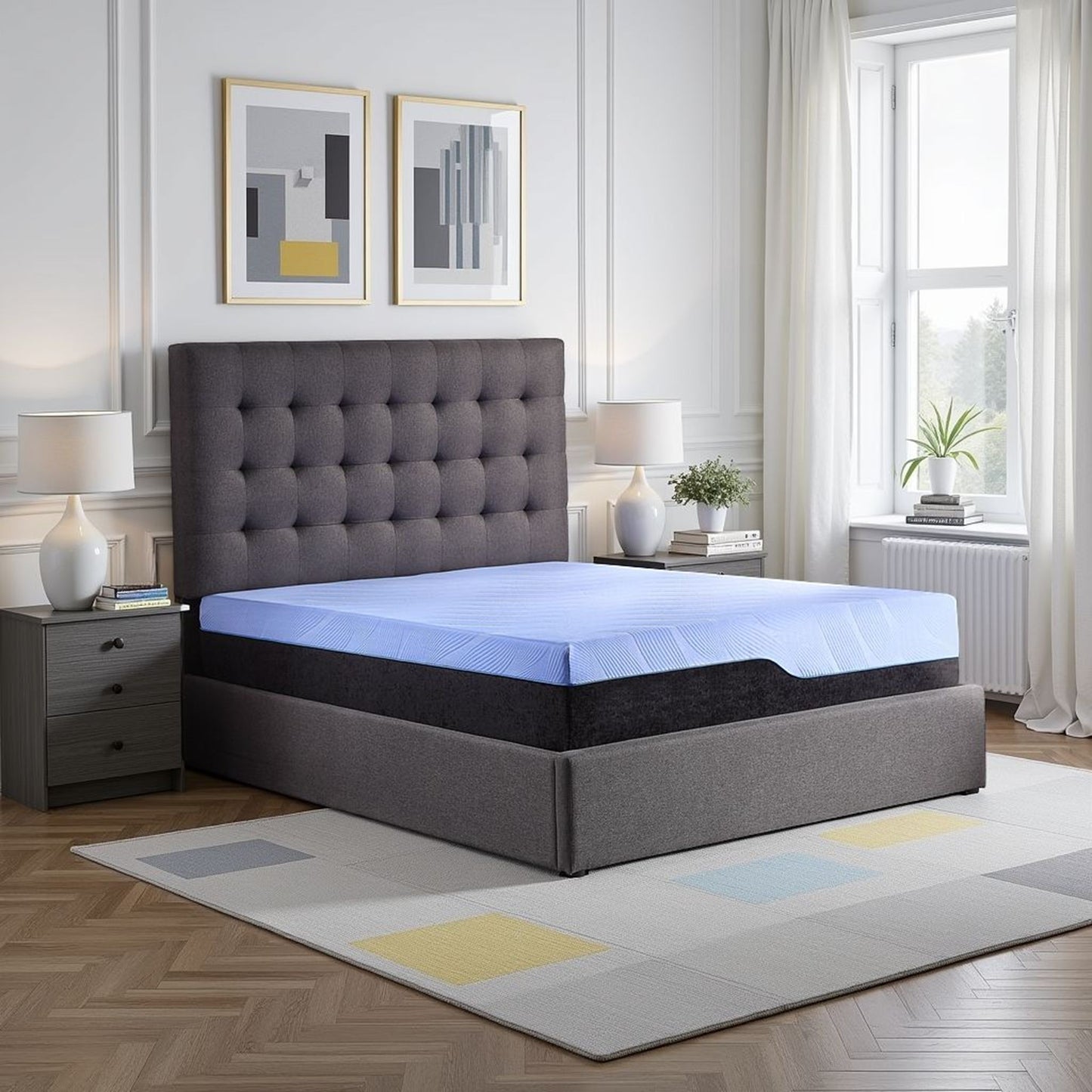 Refresh - 12" Hybrid Cooling Gelcare Memory Foam And Coil Mattress