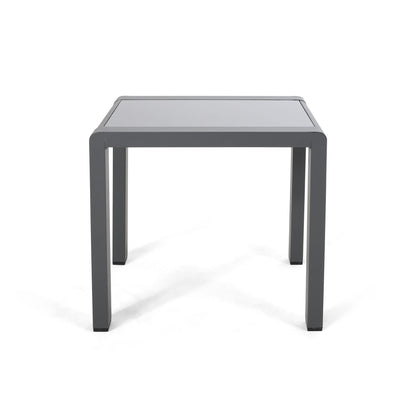 Cape Coral - Contemporary Side Table With Frosted Glass Top