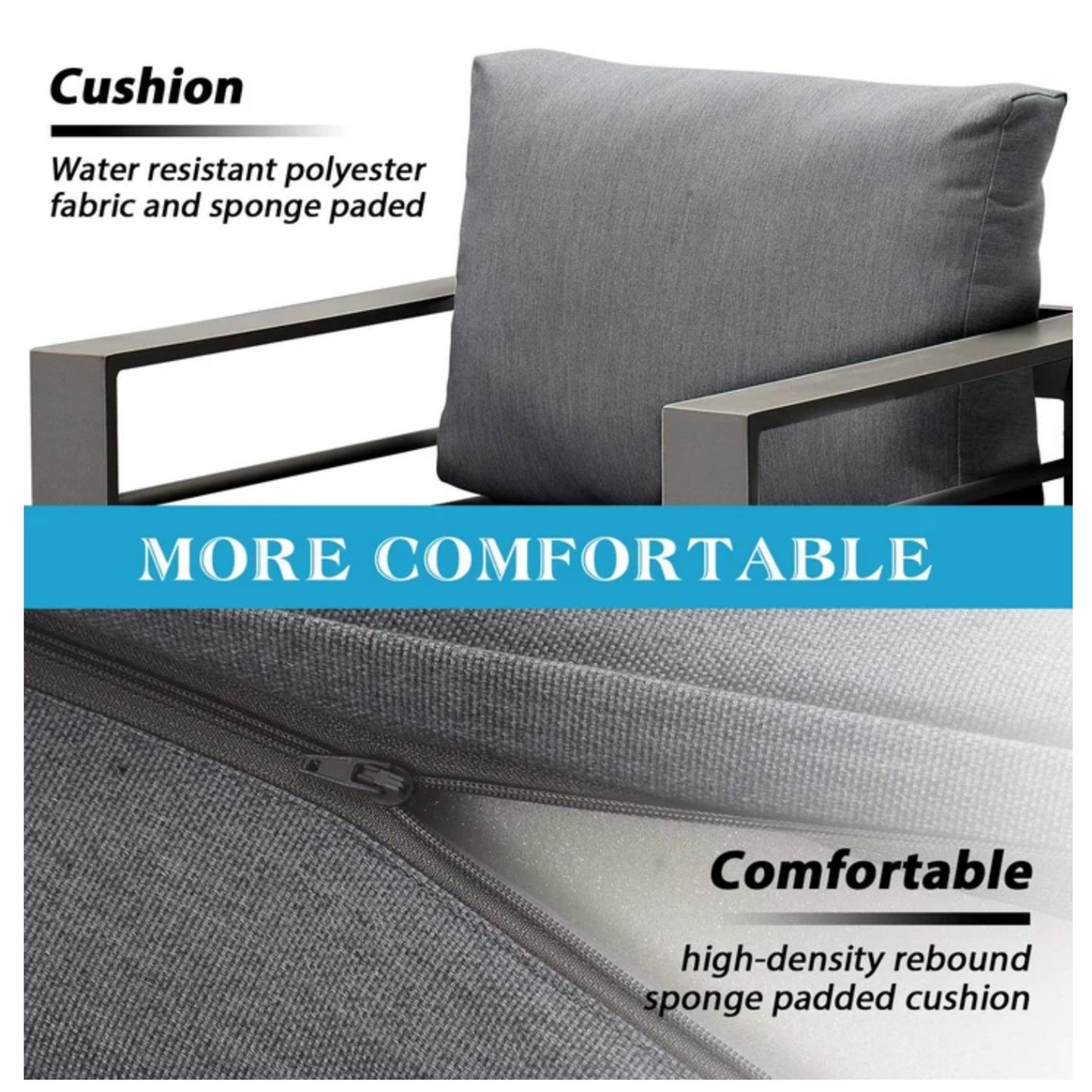 Outdoor Patio Set, All-Weather & Thick Cushions