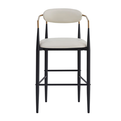 Upholstered Barstools With Back For Kitchen (Set of 2)