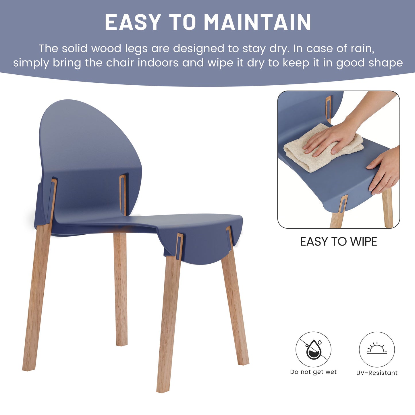 4 Piece Set Of Single Chairs With A Design Combining Modern And Traditional Elements