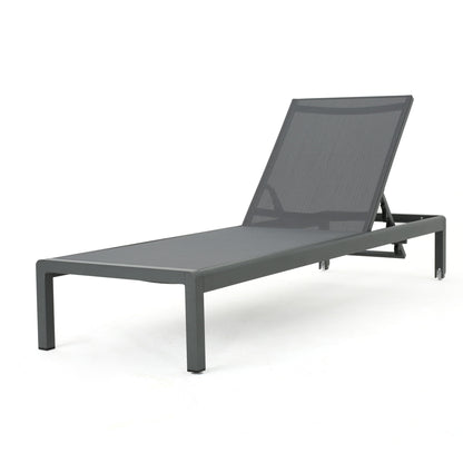 Outdoor Patio Chaise Lounge With 5 Reclining Positions