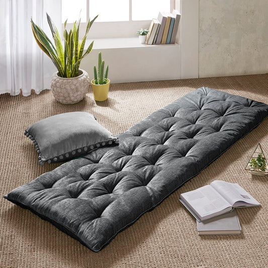 Edelia - Poly Lounge Floor Pillow Cushion - Charcoal