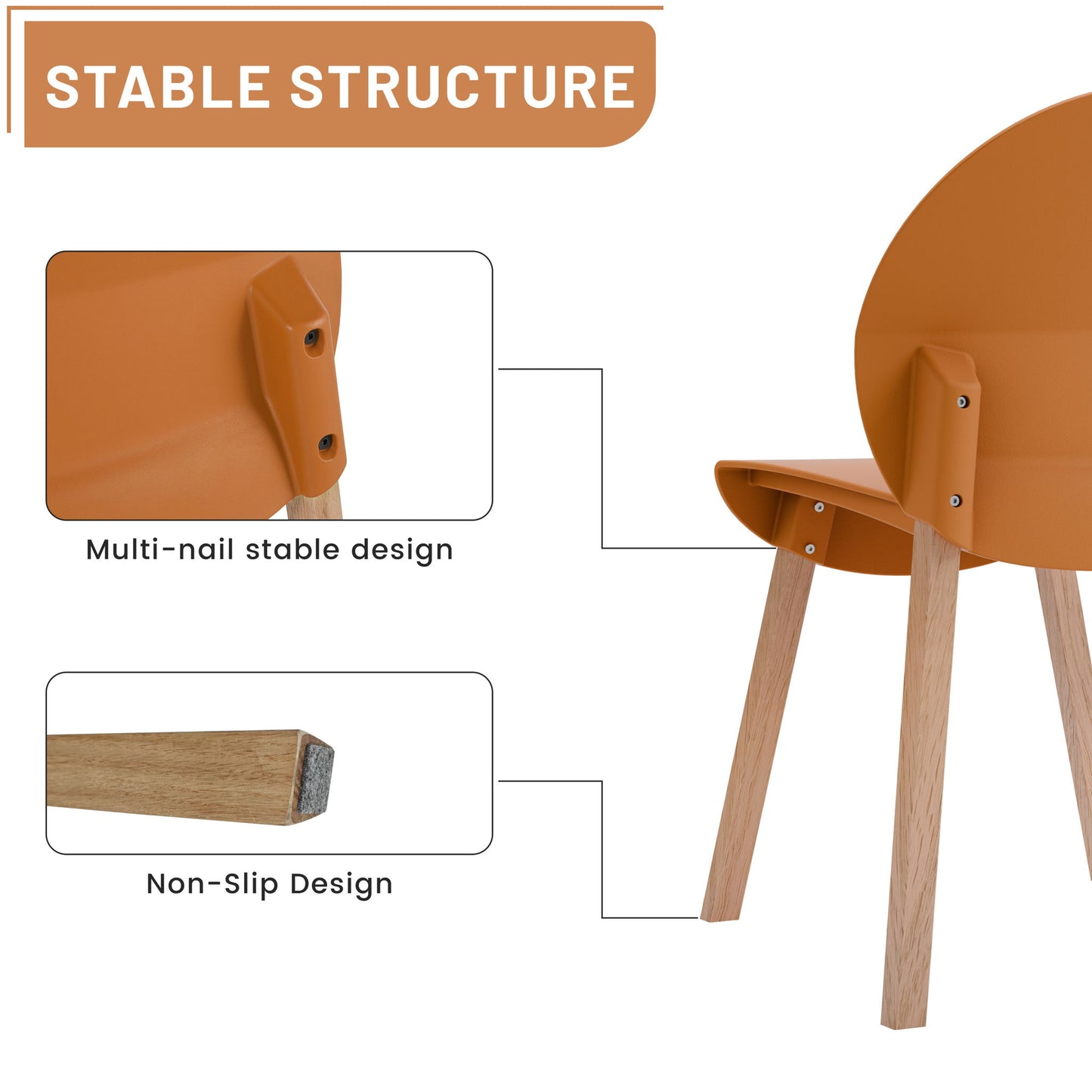 4 Piece Set Of Single Chairs With Long Table