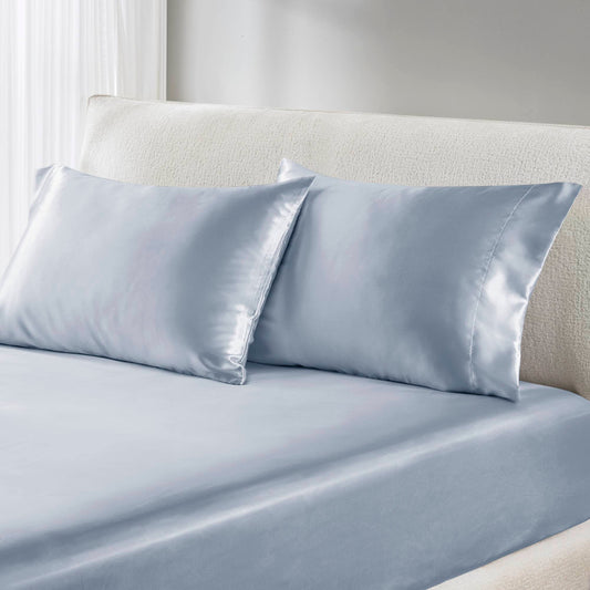 Satin - Standard Luxury Pillowcases (Set of 2) - Blue