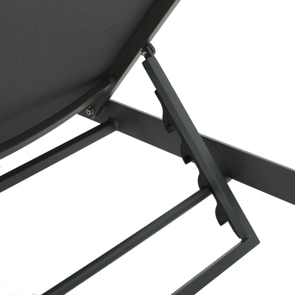 Outdoor Patio Chaise Lounge With 5 Reclining Positions