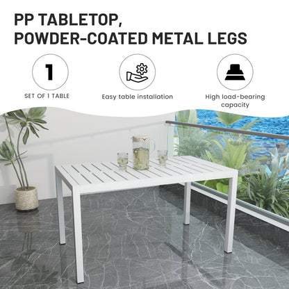 4 Modern Stackable Armchair Matched With Long Table