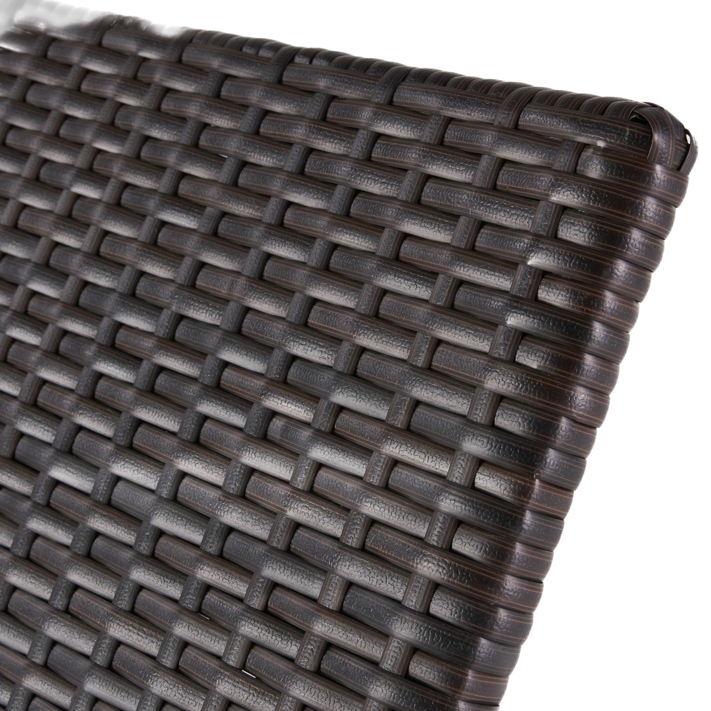 Kauai - Modern Style Pe Wicker Chaise Lounge - Brown Multi