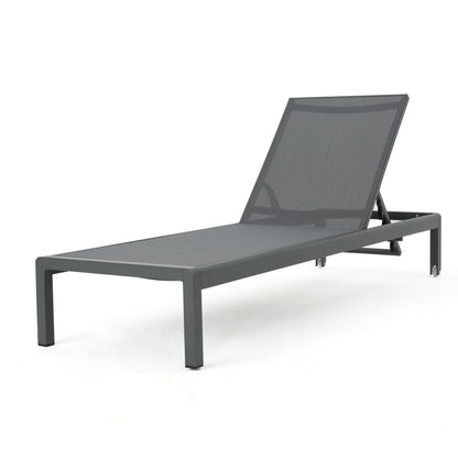 Outdoor Patio Chaise Lounge With 5 Reclining Positions