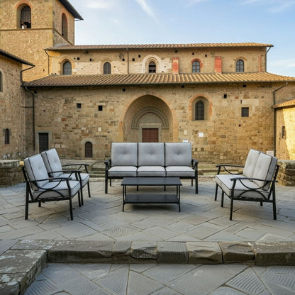 Patio Furniture Set & Coffee Table And Cushions For Backyard