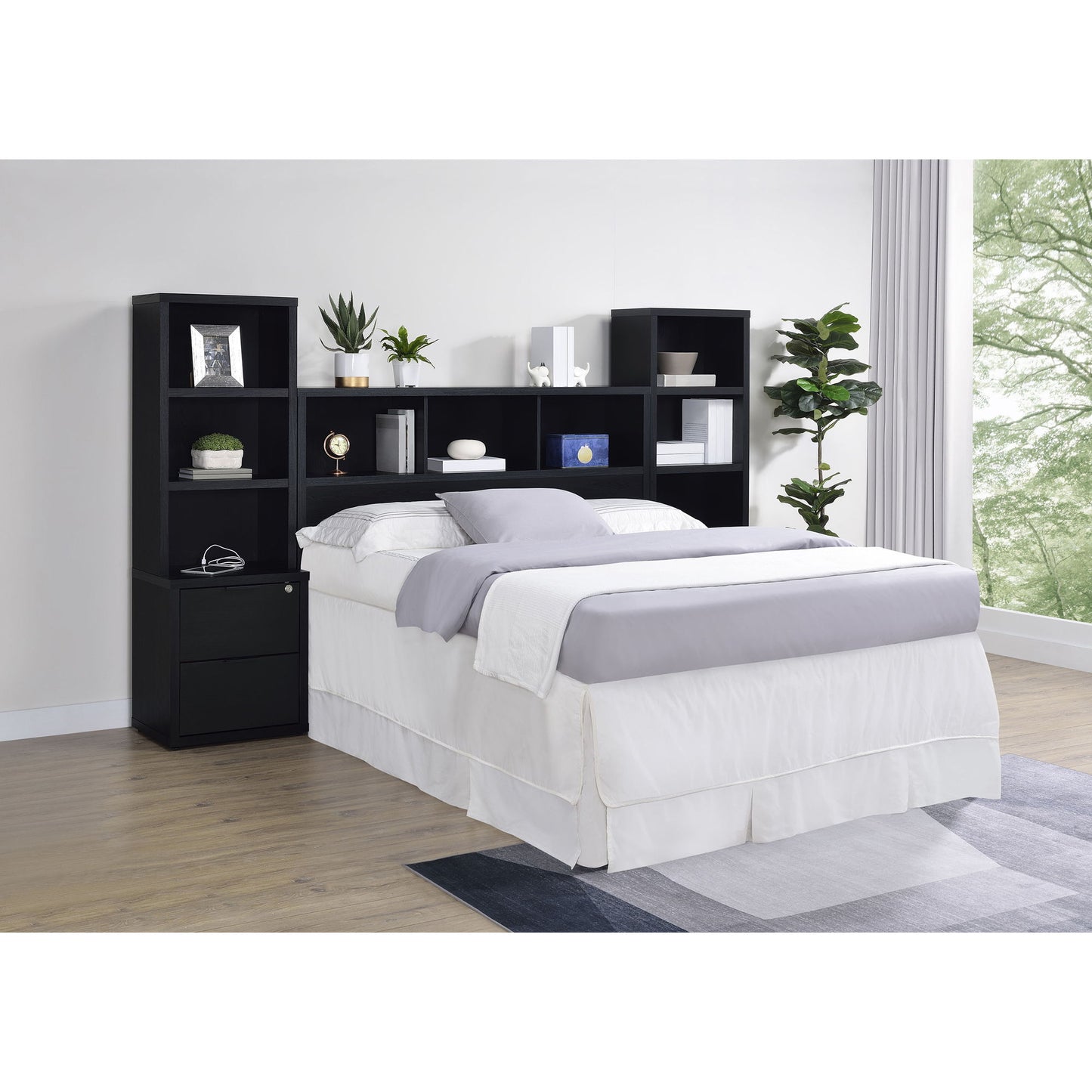 Geary - 3 Piece Bedroom Set With Bookcase Headboard