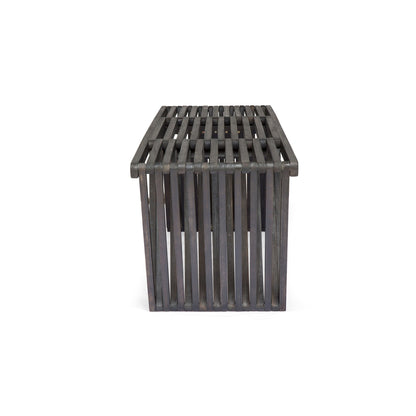 Gloaming - Outdoor Bench With Slat Design And Triangular Base