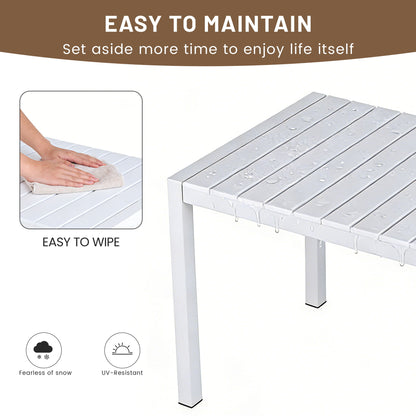 4 Piece Set Of Single Chairs With Long Table