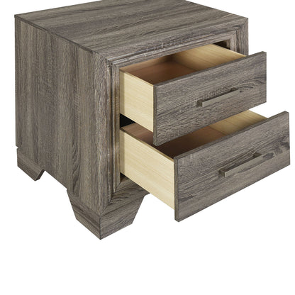 Funston - 4 Piece Queen Bedroom Set With Upholstered Headboard - Oak