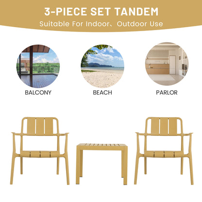 3 Piece Indoor / Outdoor Leisure Table And Chair Set