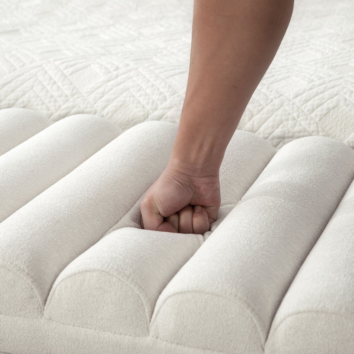 Wide Modern Upholstered Storage Bench With Rolled Armrest