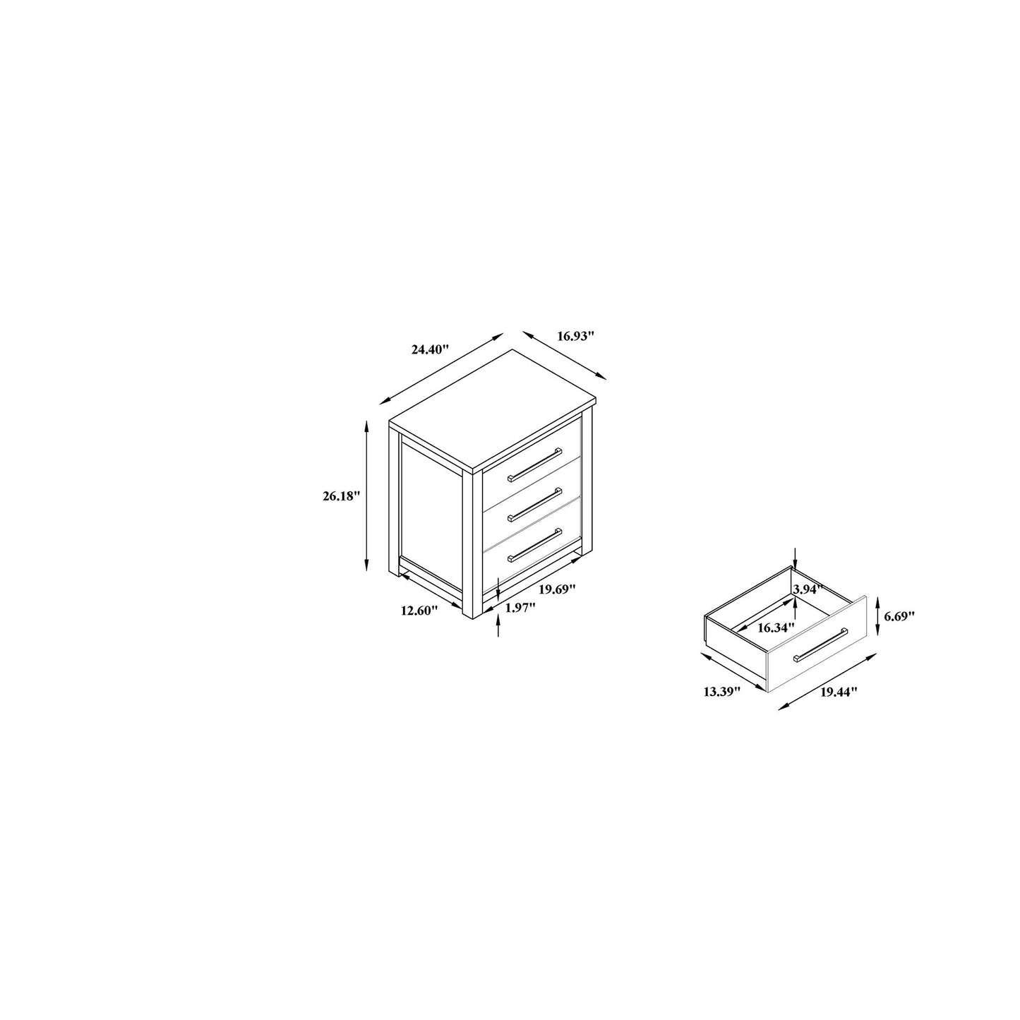 Avery - King Bedroom Set With Bookcase Headboard, Low Profile Bed, Spacious Drawers - Beige