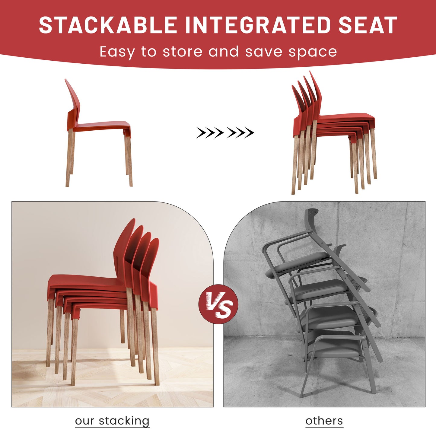 4 Piece Set Of Single Chairs With Long Table