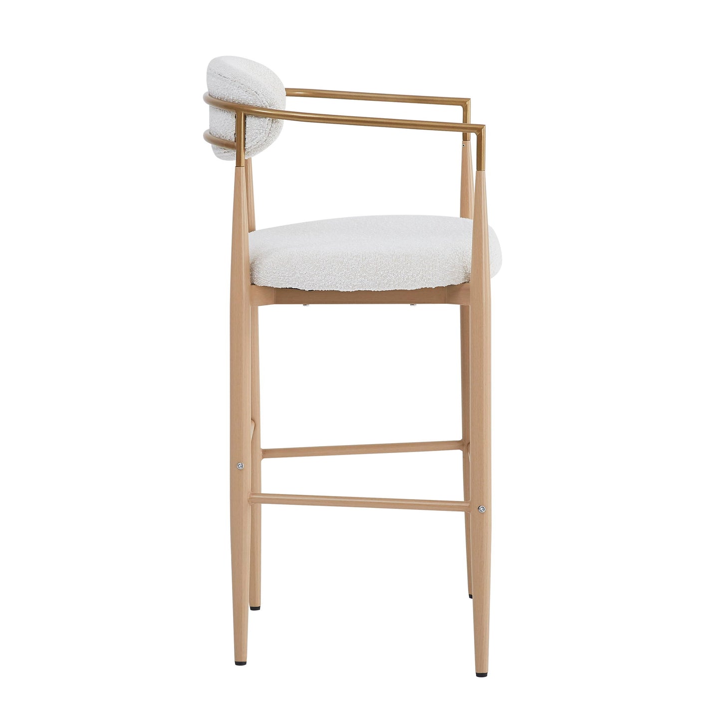 Upholstered Barstools With Back For Kitchen (Set of 2)